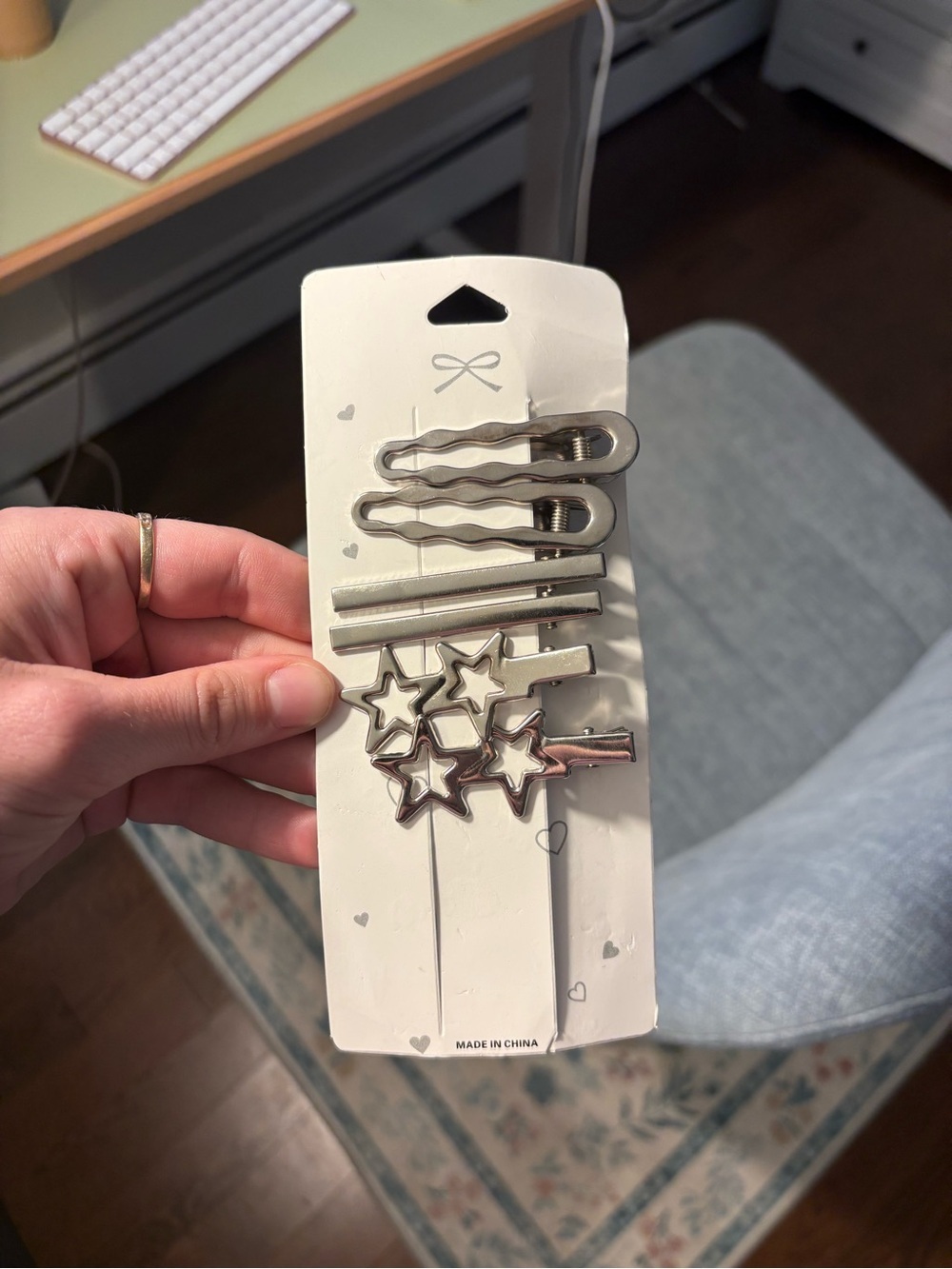 Silver Star & Bobby Pin Hair Clip Set